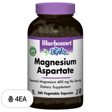 블루보넷 마그네슘 아스퍼테이트 400mg 베지터블 캡슐, 4개