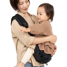 【병아리 클럽에 게재】힙 시트 【보육사 감수】아기띠 숄더백 슬링 아기띠 수납 20kg 출산 축하 2WAY 개량 plaisiureux (프레쥬르) (블랙), 상세페이지 참조