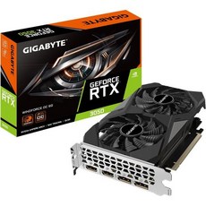 GIGABYTE 기가바이트 지포스 RTX 3050 윈드포스 OC 6G 그래픽 카드 팬 2배 6GB GDDR6 96비트 GV-N3050WF2OC-6GD Video Card, GeForce RTX 3050 WINDFORCE OC