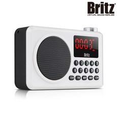 브리츠 BZ-LV990 휴대용 낚시터 MP3 블루투스 소형 라디오, 화이트