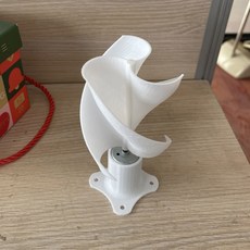소형 프리 에너지 풍력 터빈 발전기 LED 교육 도구 샘플 모델, White, 10W, 5.5 V, 1개