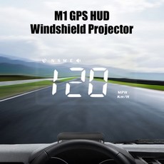 HUD 온보드 컴퓨터 앞유리 프로젝터 헤드업 디스플레이 과속 경보 시스템 M1 GPS 악세, green, 1개