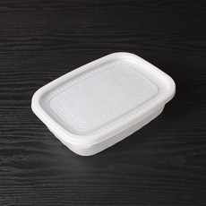  일회용죽용기 BF 사각죽용기 소 500세트 일회용 배달 포장, 500개, 1개 