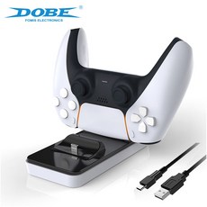 DOBE PS 플스 5 듀얼센스 신형 컨트롤러 패드 C타입 USB 충전 차징 독 충전기 거치대 스탠드, 1개, 듀얼센스차징독
