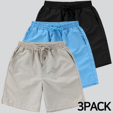 썸머우븐 반바지 남녀공용 여름 바캉스 하프 팬츠 3장