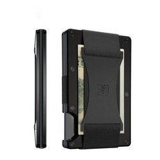아코디언카드지갑 The Ridge RFID 블로킹 미니멀리스트 슬림 지갑 남성용 럭셔리 알루미늄 메탈 Carteira M