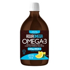 아쿠아오메가 초고순도 알티지 94%이상 고함량 5배 고농축 EPA 4380mg 오메가3 EPA DHA 비타민D 자연산 어유 액체 레몬맛, 1개, 450ml