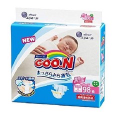 [기저귀] GU.N 기저귀 신생아/XS 사이즈(최대 11lb) 유니섹스 테이프 스트랩이 있는 90카운트 ULTRA DRAY + ULTRA SOFT Made in Japan, 1set, 1set