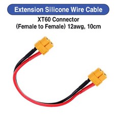 TEAM MATE UP-EXXT60-FF Extension Silicone Wire Cable XT60 (Female to Female), 1개 - toppingd90