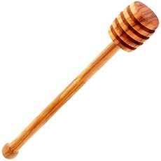 HIC 허니 앤 시럽 디퍼 스틱 서버 고급 이탈리아 올리브 우드 16.5cm, 1개, 1) 올리브 나무 16.5cm6.5인치