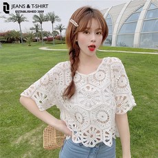 레이스펀칭블라우스