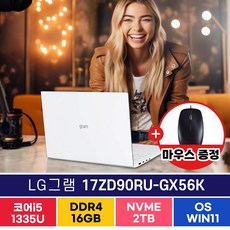 LG 2023 그램17 17ZD90RU-GX56K 노트북, WIN11 Home, 16GB, 2TB, 코어i5,