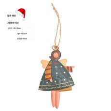 크리스마스 장식 아이디어 철예 핸드페인팅 엔젤 걸이 행거 크리스마스 트리 장식 액세서리 용품, 3개 블루 엔젤 펜던트