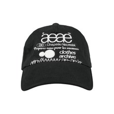 AEAE WEB LOGO 5PANNEL CAP [BLACK]