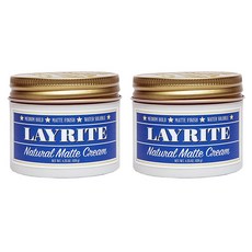 LAYRITE 레이라이트 포마드 내츄럴 매트 크림 미디엄홀드 120g 2통, 2병, 124g