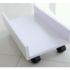 PC받침대 숲 노트북책상 받침판 사무실테이블 전용 본체프레임 본체 수납대 이동 받침대, T01-화이트색 U형