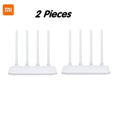 Xiaomi 무선 라우터 4C 64MB 300Mbps 스마트 컨트롤 고속 와이드 커버리지 4 개의 고 이득 안테나가있는 WiFi 인터넷 라우터, 러시아, AU 플러그 추가, 2 PC