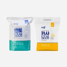 [2개세트] 바른벤토모래 6kg + 바른카사모래 라이트 6L (가는입 - 바른펫