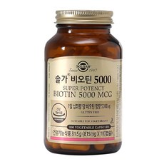솔가 비오틴 5000 100정 1개 상품 이미지