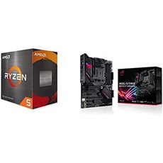 ASUS AMD Ryzen 5 5600X 6코어 12스레드 잠금 해제 데스크탑 프로세서 및 ROG Strix B550-F Gaming AM4 Zen 3 5000 3세대 ATX, 기본 - amd5600x