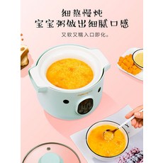 곰솥 Joyoung전기냄비 세라믹 전기냄비 물차단 죽끓이는 솥 국냄비 보양식냄비 가정용 1-2, 기본, T02-라이트그린