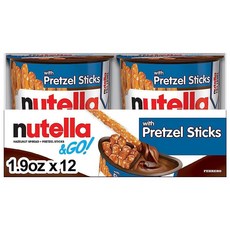 Nutella 누텔라 앤고 막대과자 프레즐 스틱 초콜릿 54g 12팩, 12개