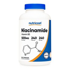 뉴트리코스트 나이아신아마이드 비타민 B3 캡슐 500mg, 240정, 1개