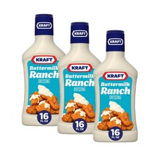 크래프트 버터밀크 랜치 샐러드 드레싱 Kraft Buttermilk Ranch Dressing, 473ml, 3개