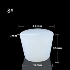 홈브루 와인 스토퍼 실리콘 플러그 에어록 밸브 버블러 발효 배기 고무 8mm 구멍 1 개, Size 8 with Hole, 1개