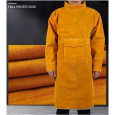 용접복 작업복 방염복 보호 앞치마 돈피 스웨이드 정비 현장, 블루 롱 105cm XL