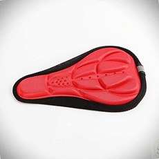 자전거 안장커버 사이클안장 무통증 전립선보호 젤쿠션 메모리폼, 레드, 1개