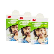 3M 쓰리엠 테가덤 아이패치 20매 3팩 유아 어린이 사시 약시 안대스티커, 3개