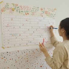 21년달력 1년달력 연간계획표 스케줄러 대형 벽걸이 한장 연력 포스터, 6.고양이
