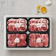 한돈 뒷고기모듬 선물세트 1.2kg (뽈항정x2팩+꽃살+관자살), 1개