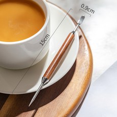 커피 아트 바늘 스테인레스 스틸 밀크 폼 조각 바늘 카페 액세서리 1PC, 1개