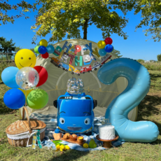 타요 생일풍선 두돌생일상 생일파티세트, 2, 레인보우 2, 레인보우