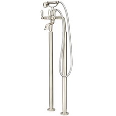 LG6-1TFK 전통적인 이중 수직 독립형 욕조 irrigator with hand shower brushed nickel, 본상품