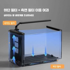 아인별 자동청소어항 세트 물고기 어항 자동청소 무환수, 인초록+수초등+가열봉