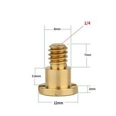 CamDesign 카메라 가죽 케이스용 황동 1 4 나사 삼각대 홀 커넥터 4 20 1개