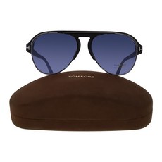 Tom Ford 톰포드 마샬 Marshall Aviator 선글라스 TF 929 FT0904 02V 무광 블랙/블루 렌즈 - 톰포드수트