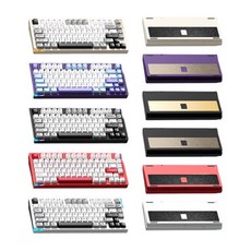 [cy] WEIKAV stars75/stars75-S 무선 기계식 게이밍 키보드 CNC알루미늄 객제화 1600만색RGB FR4보강판 전키핫스왑DIY 대용량배터리 시즌신상, 표준판-체면골드바닥-양극블랙, 코코넛라떼축