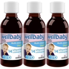 비타바이오틱스 웰 베이비 리퀴드 멀티비타민 오랜지향 150ml 3개 VITABIOTICS Liquid Multivitamin