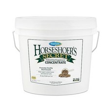 Farnam Horseshoers Secret Pelleted Hoof 보조제는 25mg의 경제적인 농축액을 함유하고 있습니다. 2 온스당 비오틴 3.75파운드 30일분 제공