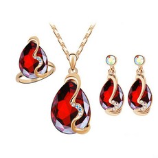 크리스탈목걸이귀걸이세트