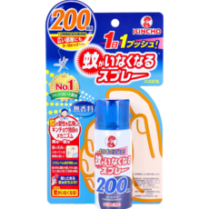 일본 KINCHO 모기가 없어지는 스프레이 200회용 무향료 45mL (12시간)