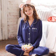 산욕기룩 모달 면 봄가을 얇은 앉다 산후조리 수유 임부 임신기간 산모 입원복