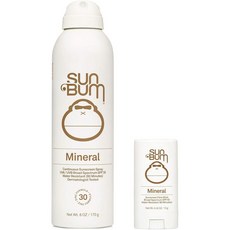 Sun Bum Sun Bum 미네랄 SPF30 선스크린 스프레이 & SPF50 페이스 스틱, 2세트, 170g