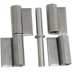 AERZETIX C71147 금속 도어용 짧은 날개가 달린 용접 경첩 2개 세트 14mm 길이 80mm 고정 강철 철 하드웨어, 10 x 60 x 2 x 18 mm
