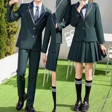 (대여)교복몰 교복 그레이라인 그린 자켓 청춘