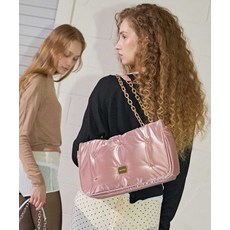 BADGIGI 체인 쿠션 패딩 숄더백_핑크